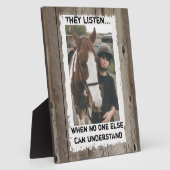 Mijn paard begrijpt me rustige foto fotoplaat (Zijkant)