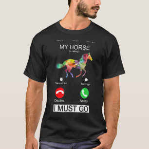 Mijn paard belt en ik moet kleding gaan dragen t-shirt