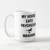 Mijn Paard Eet Paychecks - Paardenliefhebber Koffiemok (Links)