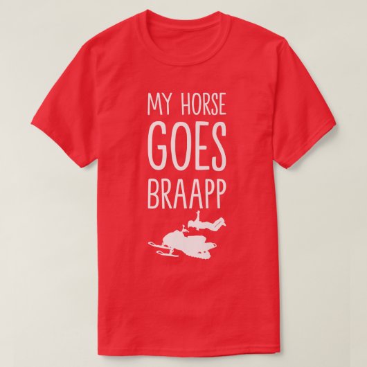 mijn paard gaat naar braapsneeuwscooter voor sneeu t-shirt (Design voorkant)