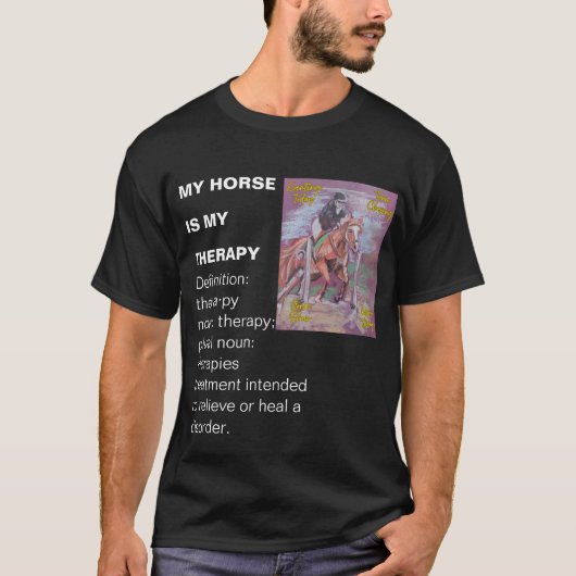 mijn paard is mijn therapie T-Shirt (Voorkant)