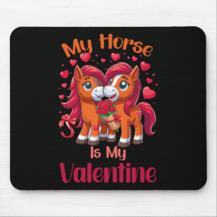Mijn paard is mijn Valentijnsdag vintage paard lie Muismat