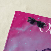 Mijn paard is mijn wereld Magenta   Strandlaken (In situ)