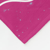 Mijn paard is mijn wereldmagenta fleece deken (Hoek)