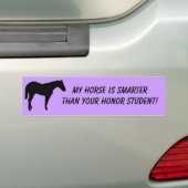 Mijn paard is slimmer dan je eervolle student! bumpersticker (Op auto)