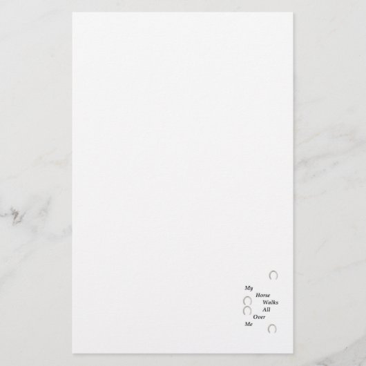 Mijn paard loopt over me heen briefpapier (Voorkant)