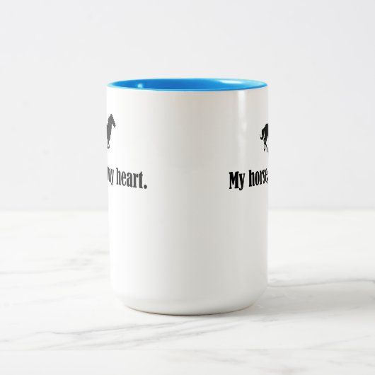 Mijn paard, mijn Mok van het Koffiehart (kleurenbi (Center)