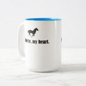 Mijn paard, mijn Mok van het Koffiehart (kleurenbi (Voorkant links)