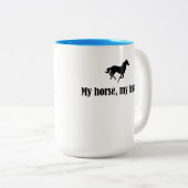 Mijn paard, mijn Mok van het Koffiehart (kleurenbi (Voorkant rechts)