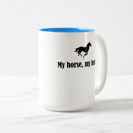 Mijn paard, mijn Mok van het Koffiehart (kleurenbi (Voorkant rechts)