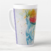 Mijn Paard Regenboog Eenhoorn Waterverf Latte Mok (Linkerhoek)