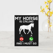 Mijn paard roept &amp; ik moet grappig paard gaan kaart (Gele Bloem)