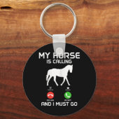 Mijn paard roept & ik moet grappig paard gaan sleutelhanger (Voorkant)