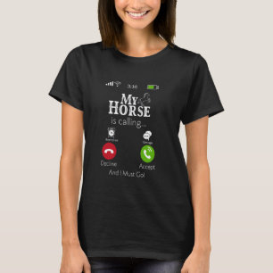 Mijn paard roept Equestrian ruiter grappige cowboy T-shirt