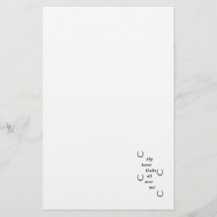 Mijn paard trekt over me heen briefpapier