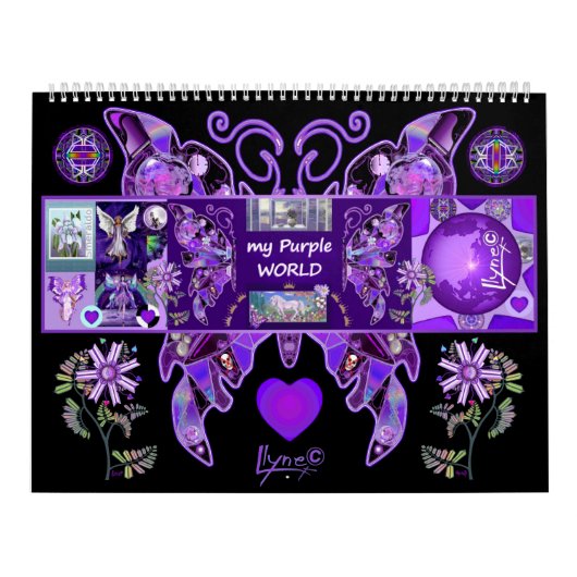 "Mijn paarse wereld" van Llyne F Kalender (Hoes)