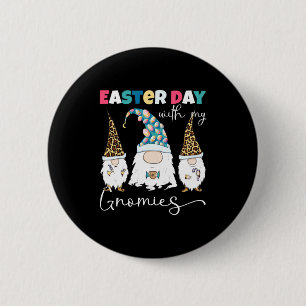 Mijn Paasdagnome Gnomen Luipaard Ronde Button 5,7 Cm