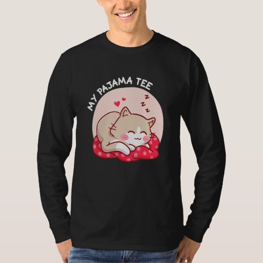 Mijn Pajama T-shirt Cat (Voorkant)