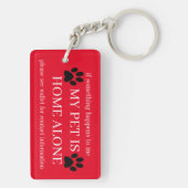 Mijn pakket is alleen thuis sleutelhanger (achterkant)