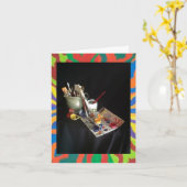 Mijn Palet van de Waterverf van de primaire kleure Kaart (Gele Bloem)