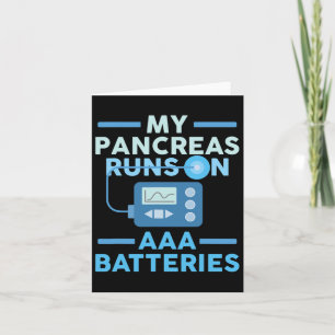 Mijn pancreas loopt op Aaa Batteries Type 1 diabet Kaart