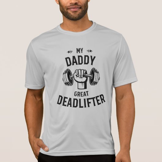 Mijn papa Grote Deadlifter T-shirt (Voorkant)