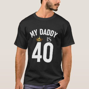 Mijn papa is 40 40ste 40 jaar oud papa vader p t-shirt