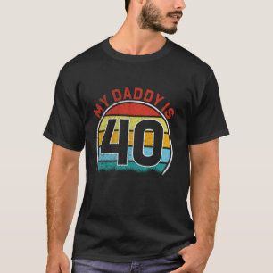 Mijn papa is 40 Grappig 40e Verjaardag Papa Vet T-shirt