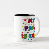 Mijn Papa is Cool Tweekleurige Koffiemok (Voorkant rechts)