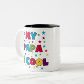 Mijn Papa is Cool Tweekleurige Koffiemok (Voorkant links)