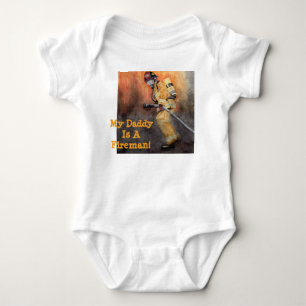 Mijn papa is een brandweerman biologische Baby one Romper