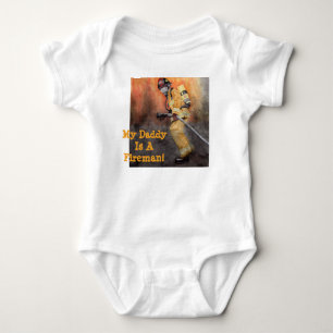 Mijn papa is een brandweerman biologische baby rom romper
