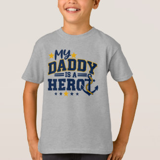 Mijn papa is een held Navy Anker T-shirt