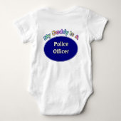 Mijn papa is een politiefunctionaris Baby-cadeautj Romper (Achterkant)
