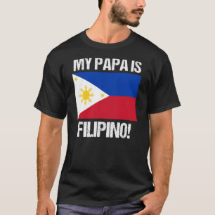 Mijn Papa is Filippijns land met vlag op de Filipi T-shirt