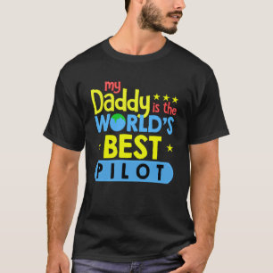 Mijn papa is 's werelds beste vlieger t-shirt