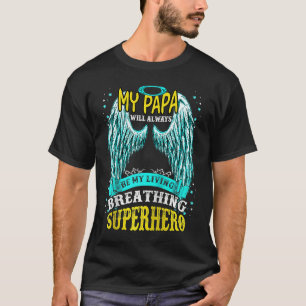 Mijn papa mijn beschermengel leeft in de hemel gem t-shirt