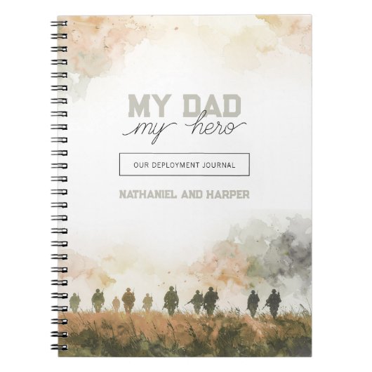 Mijn papa mijn held uitzending geschenk voor papa  notitieboek (Voorkant)