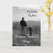 Mijn papa Mijn Hero Kaart (Gele Bloem)