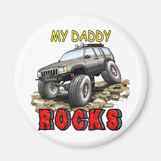 Mijn_papa_Papa_Rocks_ZJ Magneet (Voorkant)