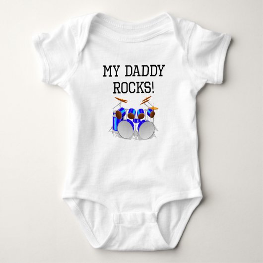 Mijn papa Rocks Drums Romper (Voorkant)