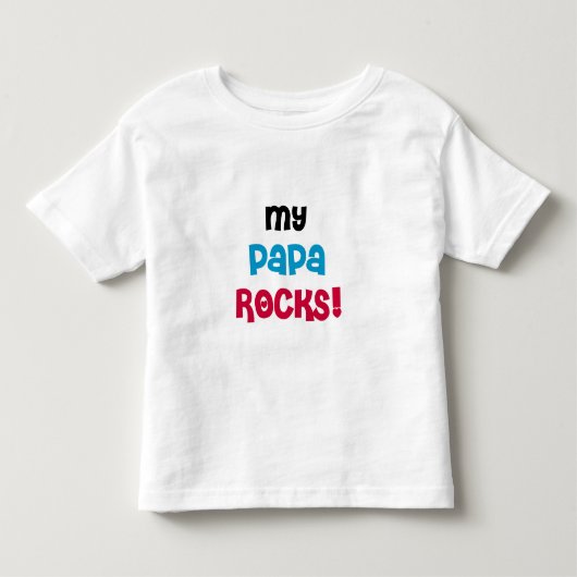 Mijn Papa Rocks Kinder Shirts (Voorkant)