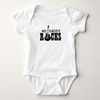 "Mijn papa Rocks!" met een elektrische gitaar Baby Romper