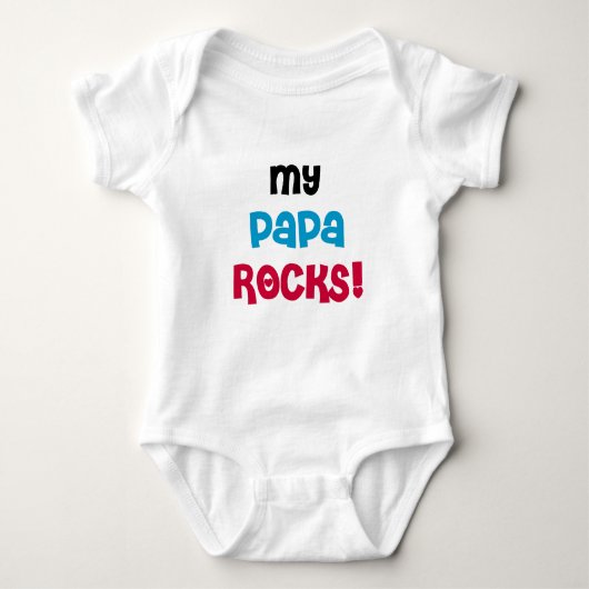 Mijn Papa Rocks Romper (Voorkant)