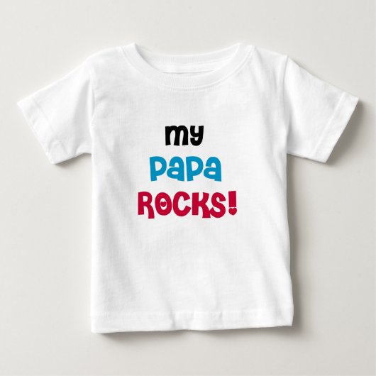 Mijn Papa Rocks Tshirts en geschenken (Voorkant)