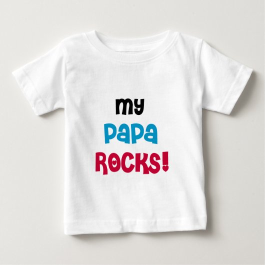 Mijn Papa Rocks Tshirts en geschenken (Voorkant)