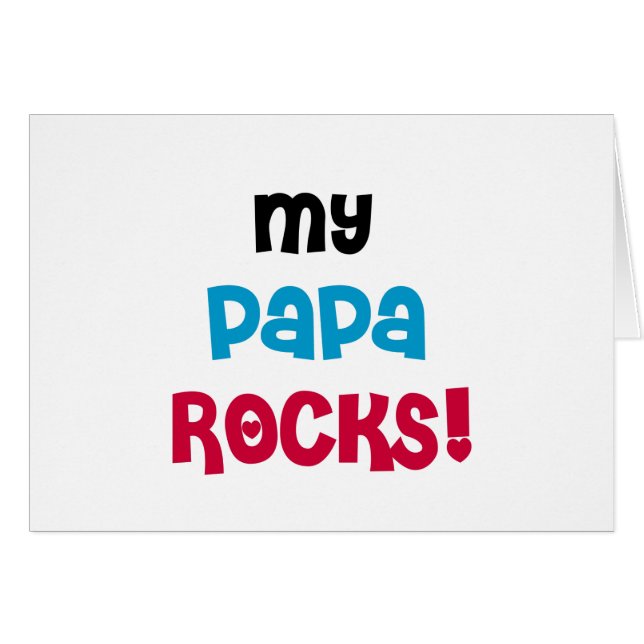 Mijn Papa Rocks Tshirts en geschenken (Voorkant Horizontaal)