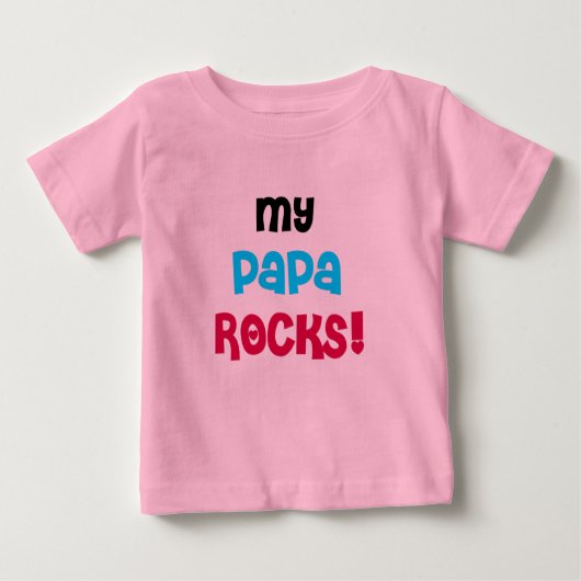 Mijn Papa Rocks Tshirts en geschenken (Voorkant)