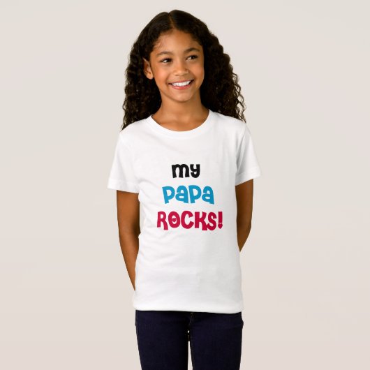Mijn Papa Rocks Tshirts en geschenken (Voorkant volledig)
