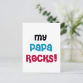 Mijn Papa Rocks Tshirts en geschenken Briefkaart (Staand voorkant)